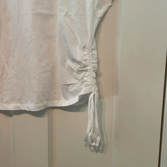 NWT Zara White Ruched Women Top - Picture 3 of 6